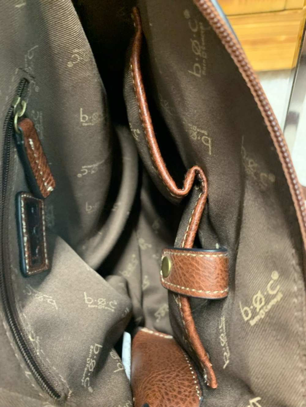 B.O.C. Gray and Brown Crossbody Bag - Picture 7 of 9